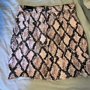 Pink Snakeskin Mini Skirt Sexy and Comfortable